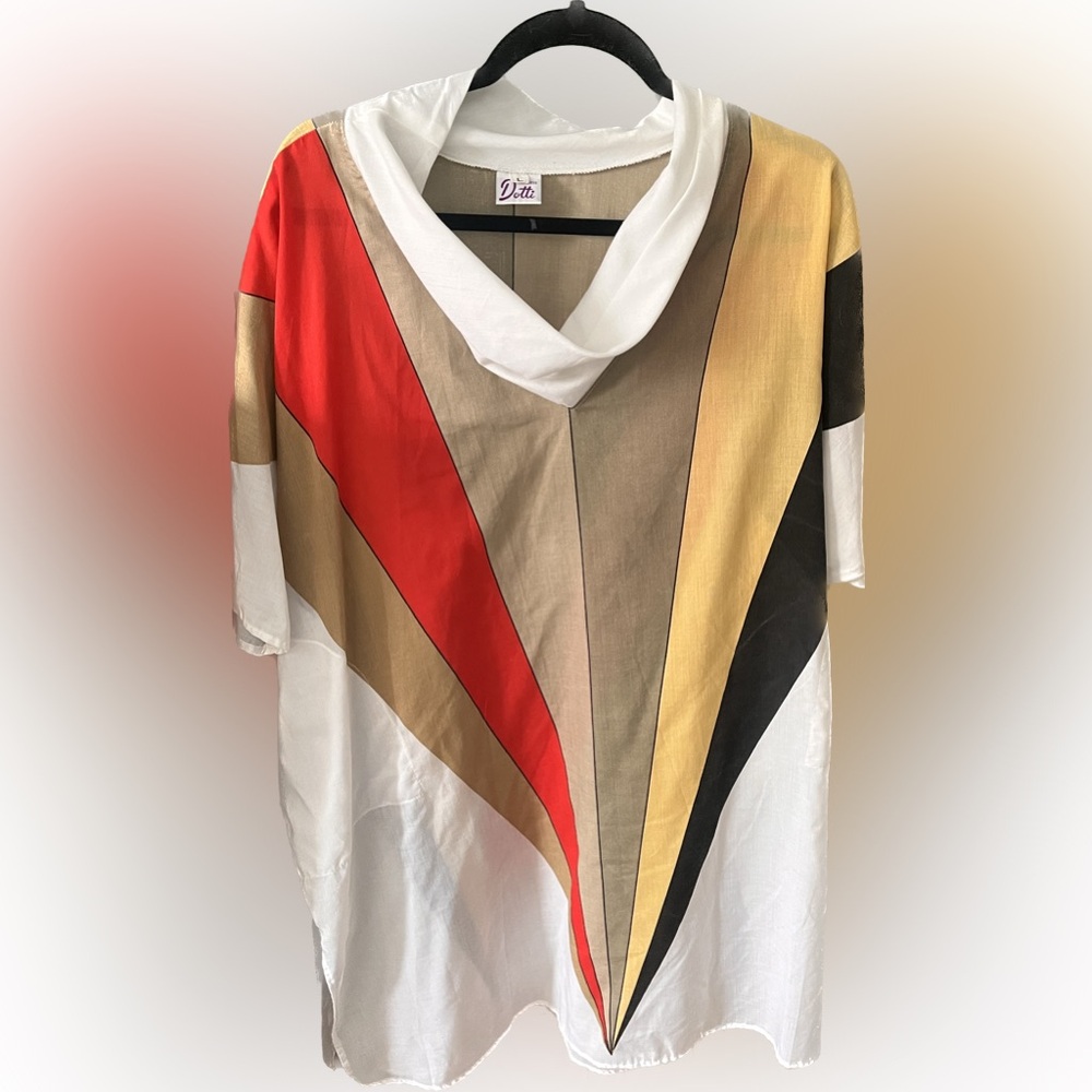 Vintage Dotti cowl neck tunic